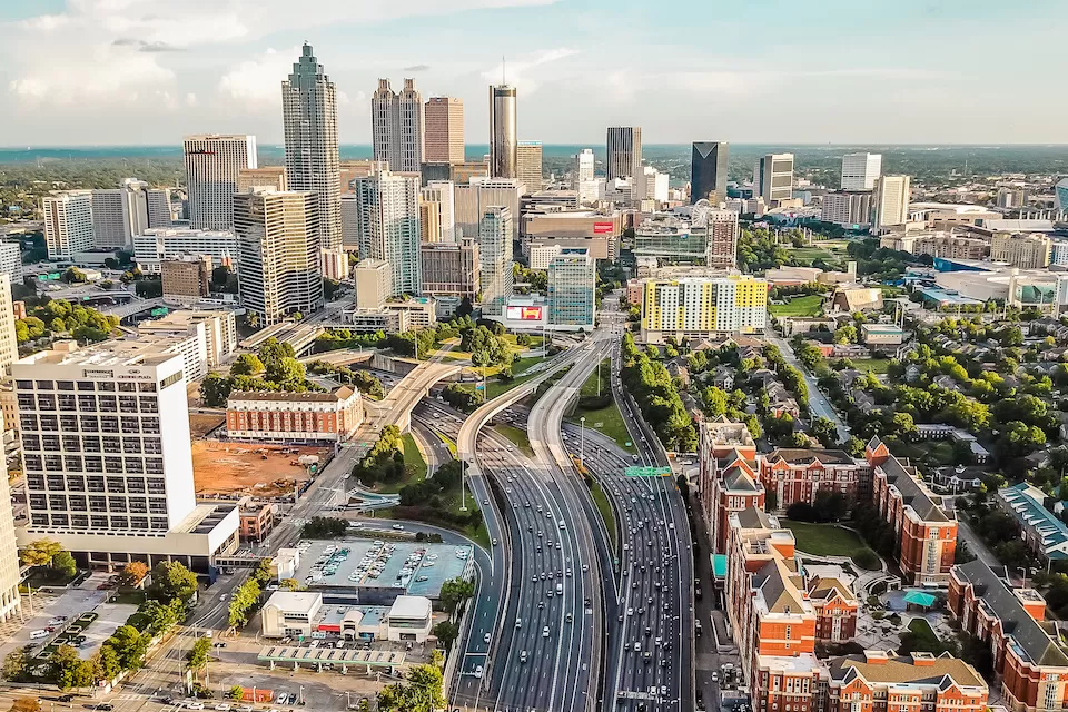 Aerial view of downtown Atlanta, Georgia